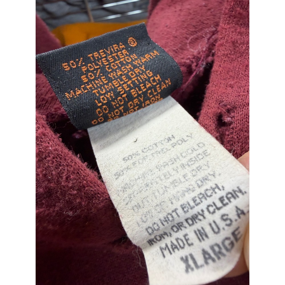 Vintage Florida State Seminoles Hoodie Mens XL Maroon FSU Made in USA Sweatshirt - Picture 7 of 9